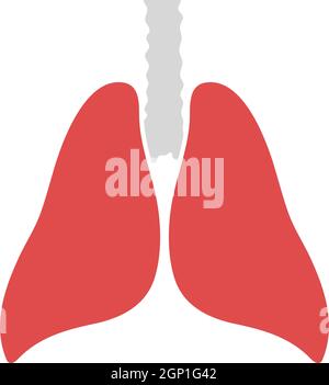 Icône poumons humains Illustration de Vecteur