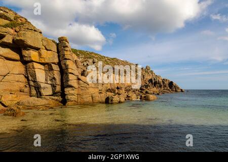 Cornouailles de Porthgwarra Cove Banque D'Images