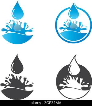 Logo Water Splash Icon illustration design Illustration de Vecteur