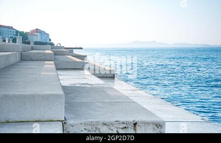 Orgue sur le front de mer dans la ville de Zadar, Croatie. Banque D'Images