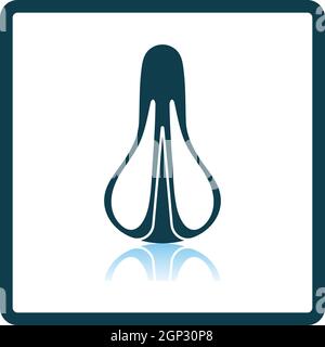 Vue de dessus de l'icône de siège de vélo Illustration de Vecteur