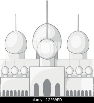 Mosquée de ÉMIRATS ARABES UNIS, l'icône de style cartoon Illustration de Vecteur