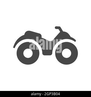 Icône vecteur noir pour VTT ou moto Illustration de Vecteur