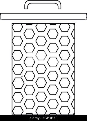 Style du contour, l'icône d'abeilles Illustration de Vecteur