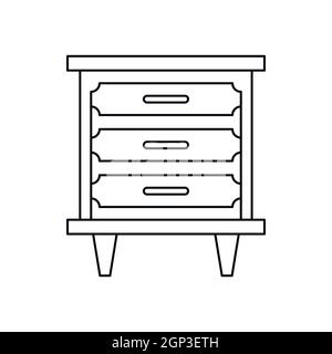 Table de style du contour de l'icône Illustration de Vecteur