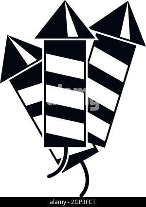 L'icône de pétards, le style simple Illustration de Vecteur