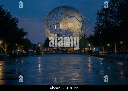 Unisphere à Flushing Medows Corona Park Queens NYC Banque D'Images