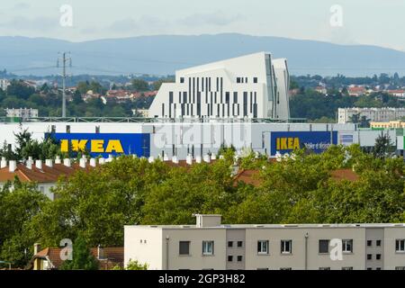 IKEA megastore, Venissieux, banlieue est de Lyon, Rhône, RÉGION DE L'AURA, France Banque D'Images