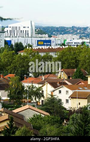 IKEA megastore, Venissieux, banlieue est de Lyon, Rhône, RÉGION DE L'AURA, France Banque D'Images