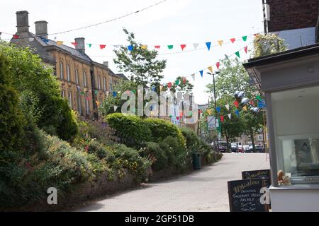 Vue sur le centre-ville de Chipping Norton dans l'Oxfordshire au Royaume-Uni Banque D'Images