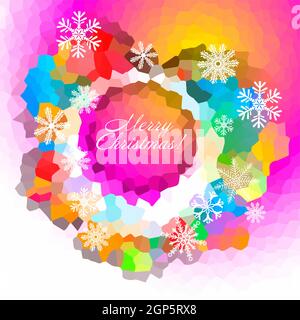 Fond de Noël coloré avec flocons de neige. Illustration vectorielle Illustration de Vecteur