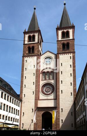 La Cathédrale de Würzburg, Bavière, Allemagne Banque D'Images