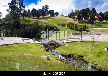 Le célèbre pont historique de Boyaca en Colombie. La bataille pour l'indépendance de la Colombie de Boyaca a eu lieu ici le 7 août 1819. Banque D'Images