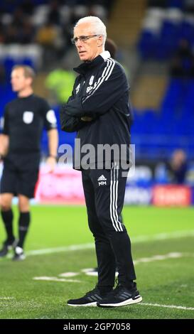 Cardiff City Stadium, Cardiff, Royaume-Uni. 28 septembre 2021. EFL Championship football, Cardiff versus West Bromwich Albion; Mick McCarthy, Manager de Cardiff City Credit: Action plus Sports/Alamy Live News Banque D'Images