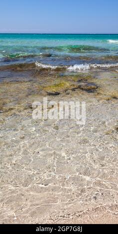 Plage de Baia Verde près de Gallipoli, Salento, Italie Banque D'Images