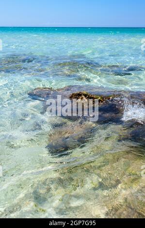 Plage de Baia Verde près de Gallipoli, Salento, Italie Banque D'Images