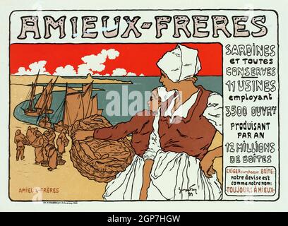 Art par Alphonse Mucha - Amieux-Frères.' (Planche 183) - affiche Plakat Art Nouveau Jugendstil - 'les Maitres de l'Affiche' von 1899 Banque D'Images