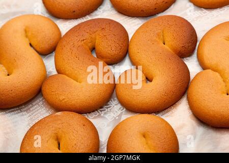 Sapienze biscuits typiquement italien avec du miel. Banque D'Images