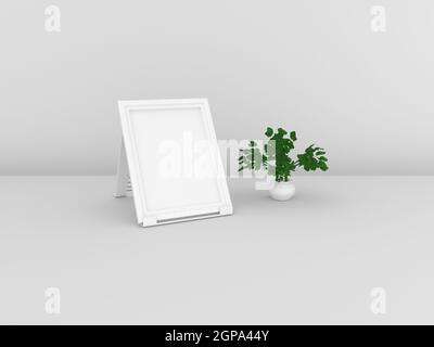 Illustration de rendu 3D avec cadre photo moderne Banque D'Images