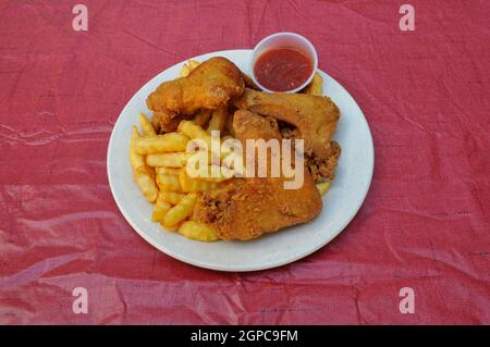 Plat de cuisine américaine connu sous le nom d'ailes de poulet Banque D'Images