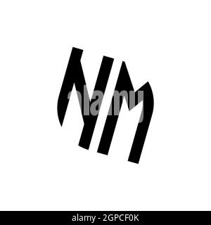 Logo MZ avec vecteur de style en forme de losange doré, monogramme géométrique de style en forme de doré isolé sur fond noir Illustration de Vecteur