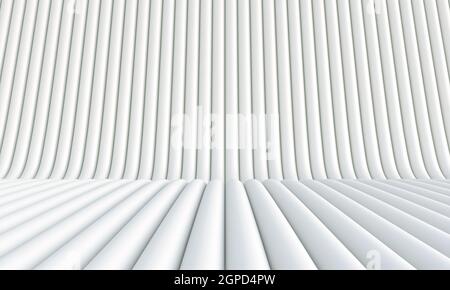 arrière-plan blanc abstrait en forme tubulaire. rendu 3d Banque D'Images