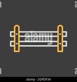 Clôture de ferme en bois de l'icône de planking croisé. Signe animal de ferme. Symbole graphique pour la conception de votre site Web, votre logo, votre application, votre interface utilisateur. Illustration vectorielle Banque D'Images