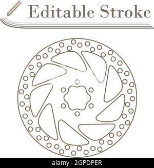 Icône de disque de frein de vélo Illustration de Vecteur