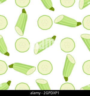 Illustration sur le thème de courgettes à motif lumineux Illustration de Vecteur