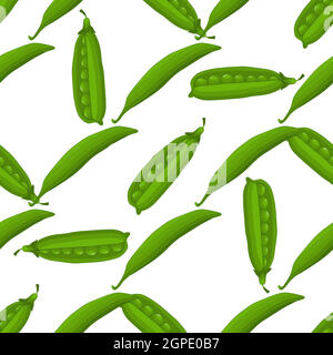 Illustration sur le thème des pois verts à motif lumineux Illustration de Vecteur