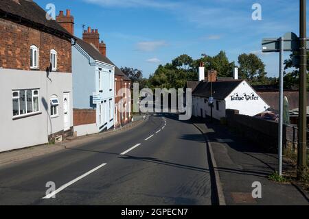 Lichfield Road, Hopwas, Staffordshire, Angleterre, Royaume-Uni Banque D'Images