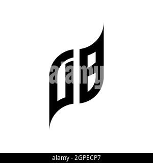MODÈLE DE style de forme géométrique DE MONOGRAMME DB. Vecteur de conception initiale du monogramme isolé sur fond blanc Illustration de Vecteur