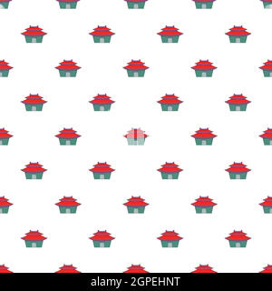 Motif de la pagode, style cartoon Illustration de Vecteur