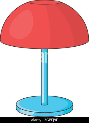 Lampe de bureau, l'icône de style cartoon Illustration de Vecteur
