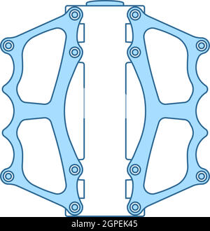 Icône de pédale de vélo Illustration de Vecteur