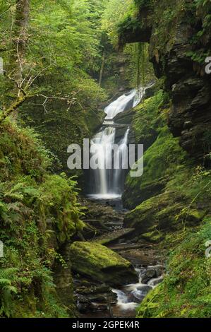 Cascade de ravin de la rivière Cynfal. Banque D'Images