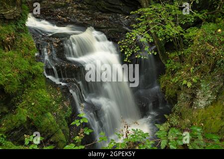 Cascade de ravin de la rivière Cynfal. Banque D'Images