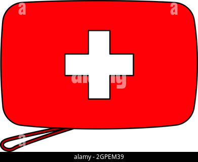 Icône de trousse de premiers soins alpiniste Illustration de Vecteur