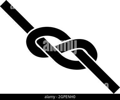 Icône de Knot de corde d'alpiniste Illustration de Vecteur