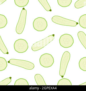 Illustration sur le thème de courgettes à motif lumineux Illustration de Vecteur