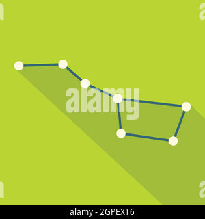 Icône de la Constellation, style plat Illustration de Vecteur
