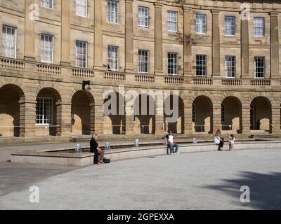 Buxton Crescent Health Spa Hotel, Buxton, Derbyshire, Royaume-Uni; ouvert fin 2020 après 17 ans, 70 millions de livres sterling de rénovation Banque D'Images