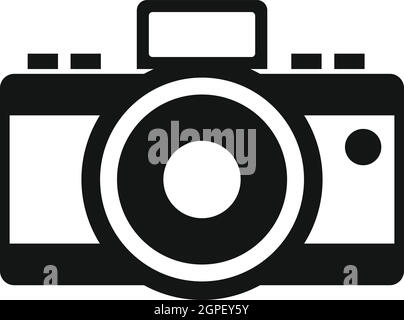 Icône Photocamera, style simple. Illustration de Vecteur