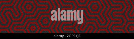 Illustration de la conception d'arrière-plan art Hexagon Tile Connection générée par ordinateur Illustration de Vecteur