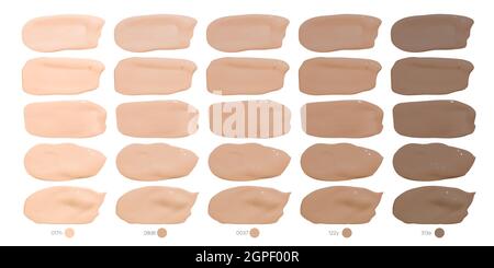 Des taches de fond. Taches de produit de soin cosmétique. Couleurs réalistes. Poudre beauté visage. Fondation de maquillage vectoriel Illustration de Vecteur