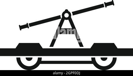 Alchimiste ou handcar, icône de style simple. Illustration de Vecteur