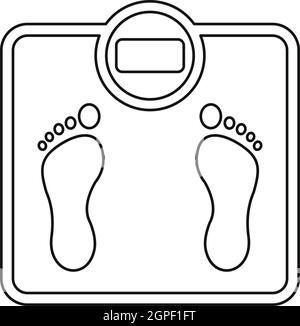 Icône style du contour, échelles Illustration de Vecteur