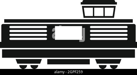 L'icône de train de marchandises, le style simple Illustration de Vecteur