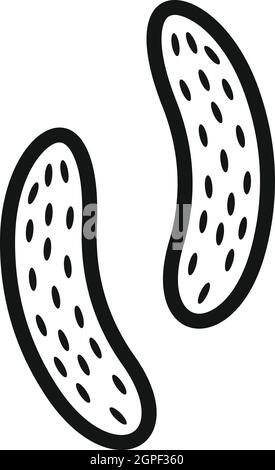 L'icône des cellules épithéliales, le style simple Illustration de Vecteur