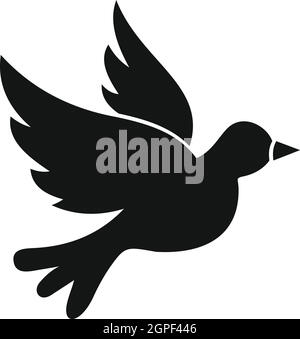 L'icône de Dove, le style simple Illustration de Vecteur
